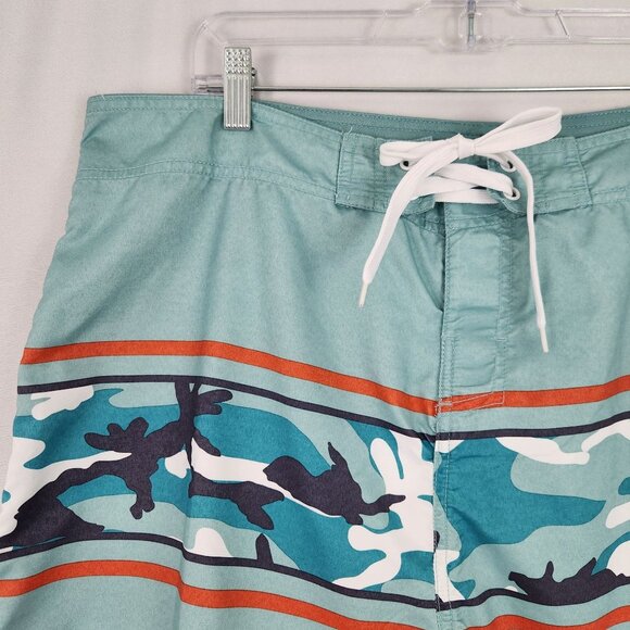 Life Is Good Swim Trunks Men's 40 Internal pocket Board Shorts Tie Waist Camo - Picture 3 of 11